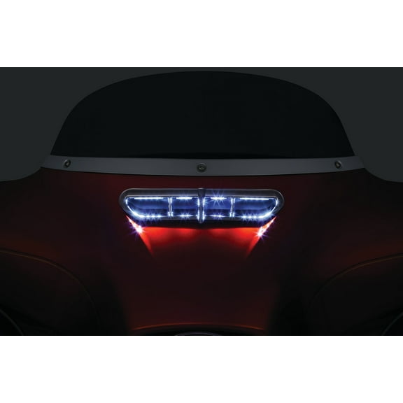 Kuryakyn 5053 Front Fairing Vent Accent LED Light Kit for 2014-19 Harley-Davidson Motorcycles, Chrome