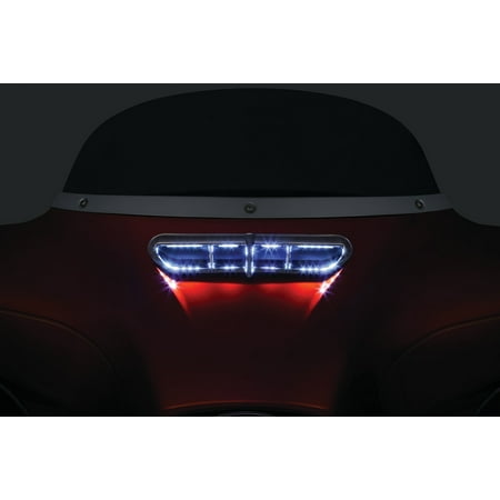 Kuryakyn 5053 Front Fairing Vent Accent LED Light Kit for 2014-19 Harley-Davidson Motorcycles, Chrome