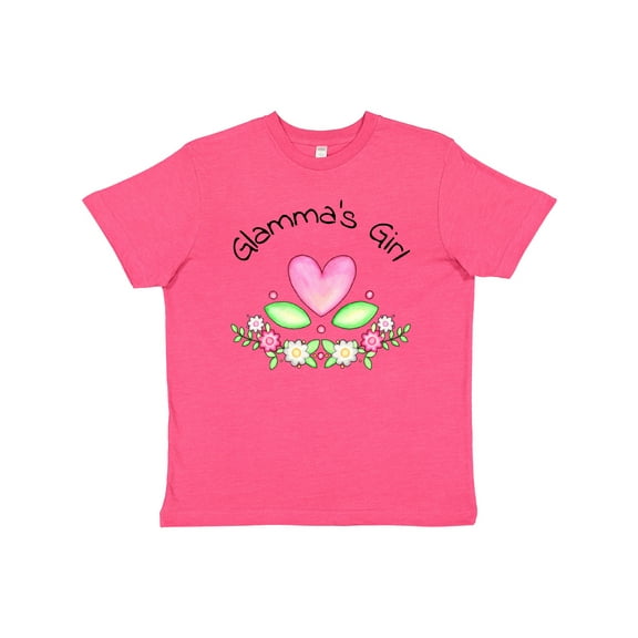 Inktastic Glamma's Girl- heart flowers Youth T-Shirt