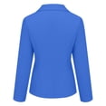 thumbnail image 6 of IROINNID Women's Blazer Jacket Long Sleeve Solid Color Notch Lapel Outwear, Leisure Ladies Collar Slim Office Jacket Outerwear, 6 of 7