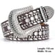 thumbnail image 5 of Cinturón de diamantes de imitación para mujer Cinturón de cuero con tachuelas y brillantes para vaqueros y pantalones café, 5 of 8