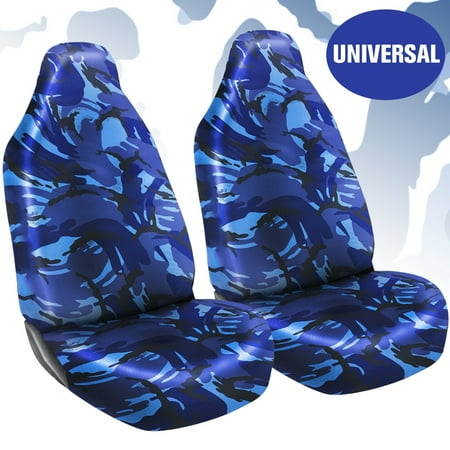 Camo Car Seat Covers Front Auto, Blue Camo Car Seat Covers