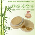 thumbnail image 4 of Rzvnmko 12PCS Oui Yogurt Jar Lids,Bamboo Lids that Fit Oui Yogurt Jars,Leak-Proof Wide Mouth Oui Lids with Silicone Sealing Rings and Labels Leaves Pattern for Storage Can, 4 of 9