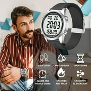 Hearkent Pedometer Watch for Walking for Senior Non Bluetooth No App Required with Steps Calories Counter -2306 blue