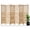 Natural Wood Color, variant on Breltam 6 Panels Wood Carved Room Divider and Folding Screen for Room Separation, Freestanding Partition Wall Dividers for Home Bedroom Office, Natural Wood
