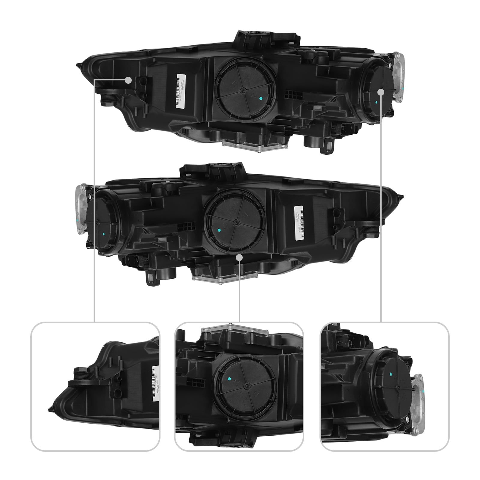 2pcs HID Headlight Lamps, Headlight For 2017-2020 Audi A3 Xenon, Front Left&Right Side Headlight