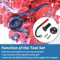 thumbnail image 3 of Unique Bargains 13mm Idle Lock Nut Wrench Injection Pump Gear Puller Engine Barring Tool for cummins B C Series 3.9L/5.9L/6.7L/8.3L Diesel Engine for Dodge Truck Pickup for Ram VE P7100 VP44 89-02, 3 of 7