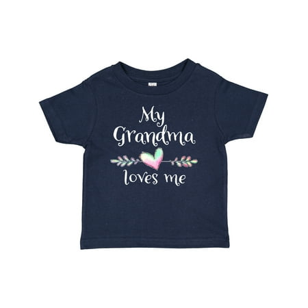 

Inktastic My Grandma Loves Me- Heart Grandchild Gift Baby Boy or Baby Girl T-Shirt