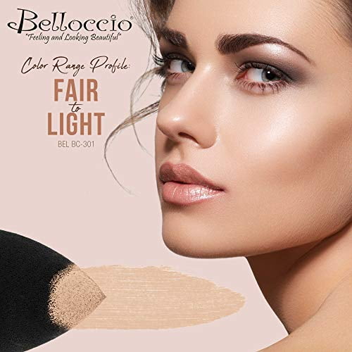 Belloccio High Definition Fair Shade Makeup Concealer 5 Gram Jar - Conceal Imperfections, Hide Blemishes, Dark Under Eye Circles, Cosmetic Cream - Use Under Airbrush Foundation