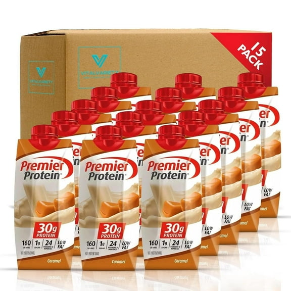 Premier Protien Caramel High Protein Shakes Variety Pack 11 Fl. Oz Each 15pk