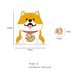 thumbnail image 3 of Lindo Perro Shiba Inu Pegatina 30 pegatinas de perro Shiba Inu, manual creativo, pegatinas Kawaii DIY (naranja), 3 of 7