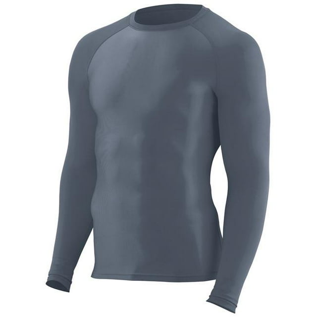 2605A-Graphite-S Youth Hyperform Compression Long Sleeve Shirt, Graphite - Small