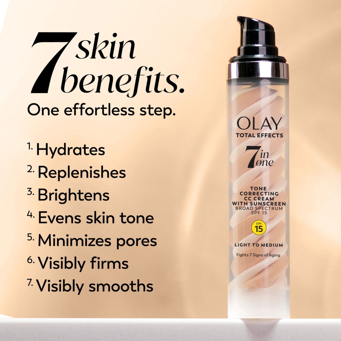 Olay Total Effects Skin CC Cream, Tone Correcting, SPF 15, 1.7 Fl Oz