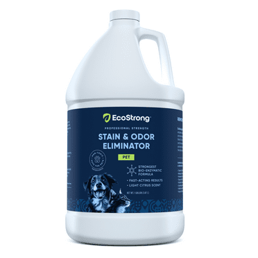Eco Strong Enzymatic Pet Stain & Odor Remover for Cats & Dogs, 1 Gallon Jug, Citrus Scent