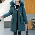 thumbnail image 3 of Hvyesh Plus Size Womens Hooded Parka Jackets with Faux Fur Winter Long Puffer Coat Warm Long-Sleeve Hooded Padded Coat, 3 of 3