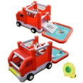 thumbnail image 2 of Costway Fire Truck Themed Inflatable Castle Water Park Kids Bounce House w/ 480W Blower, 2 of 12