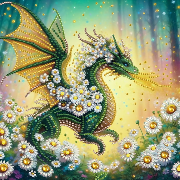 Green Dinosaur Diamond Art Painting Kit