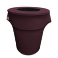 thumbnail image 7 of LA Linen Stretch Spandex Trash Can cover 44-Gallon Round,Coral, 7 of 7
