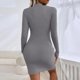 thumbnail image 2 of Gibobby Vestidos de sueter para mujer Vestido de suéter de punto sexy para mujer en otoño e invierno.(Gris,G), 2 of 5