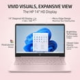 thumbnail image 3 of HP Essential 14" Laptop, Intel N150, 8GB RAM, 128GB eMMC, Windows 11 Home, Pink, 3 of 7