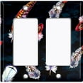 thumbnail image 6 of Metal Light Switch Plate Cover Elegant Feather Wallpaper FTH001, 6 of 13
