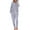 Light Purple, variant on MOSHU Two Piece Womens Pajama Sets Button Down Shirts and Drawstring Pants with Pockets Solid Lounge Sets for Women