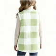 thumbnail image 2 of WOYY Teen Girls Reversible Vest Plaid Sleeveless Jacket with Pocket, Sizes 15-16, 2 of 8