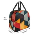 thumbnail image 3 of Disketp Geometric Cube Pattern Art for Insulated Lunch Bag for Women and Men, Perfect for Work, Hiking, Picnic, 3 of 8