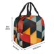thumbnail image 3 of Easygdp Geometric Cube Pattern Art Bolsa Térmica Premium - Tela Oxford Impermeable, Gran Capacidad, Bolsillo Frontal, Unisex para Trabajo, Escuela, Actividades al Aire Libre y Picnics, 3 of 8