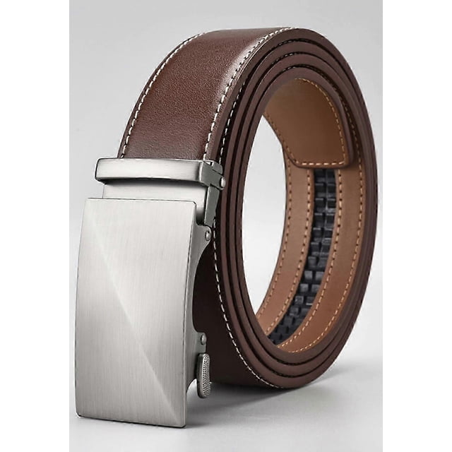 Men's belt with ratchet automatic lock business suit belt