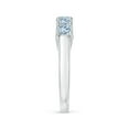 thumbnail image 4 of ANGARA Natural Half Eternity Five Stone Aquamarine Wedding Ring in 14K White Gold for Women (Size-3.8mm) | March Birthstone, Birthday, Anniversary, Jewelry Gift for Women | Natural Aquamarine Ring, 4 of 9
