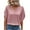 Pink, variant on Womens Tops Solid Flare Sleeve V-Neck Short Sleeve Spring Summer Relaxed,Sizes S-2XL