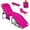 Pink, variant on Costway Folding Chaise Lounge Chair with Comfortable Headrest, Easy Folding Design for Lawn Pink