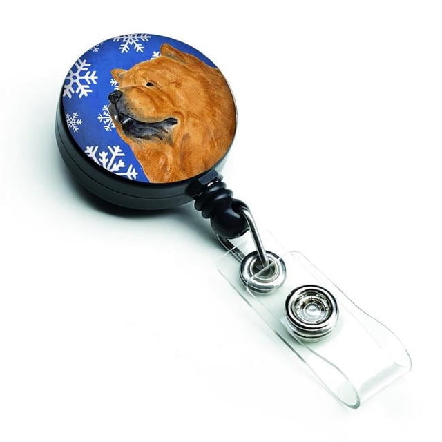 Carolines Treasures SS4640BR Chow Chow Hiver Flocons de Neige Vacances Rétractable Badge Bobine