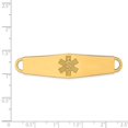 thumbnail image 2 of Real 14kt Yellow Gold Non-enameled Medical Jewelry ID Plate; for Adults and Teens; for Women and Men, 2 of 2