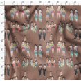 thumbnail image 4 of Soimoi Brown Poly Georgette Fabric Mirror Theme Human Figure Decor Fabric Printed Yard 52 Inch Wide, 4 of 5