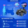 thumbnail image 7 of Joywhale 24V Kids Ride on ATV 4WD 2 Seater Quad Easy-Drag 4-Wheeler, with Big Battery, 4x75W Powerful Engine, Metal Suspension, BW-A20s, 7 of 7