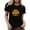 Black, variant on HUITKMM Cotton Tshirt Women Casual Women's T Shirts Short Sleeve Crew Neck Graphic Print Casual Wear for Everyday Comfort and Style 1121