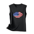 thumbnail image 4 of IROINNID Patriotic Shirts for Women Round Neck Tank 4th Of July Casual Tops Regular Vest Tops Sleeveless Tops, 4 of 5