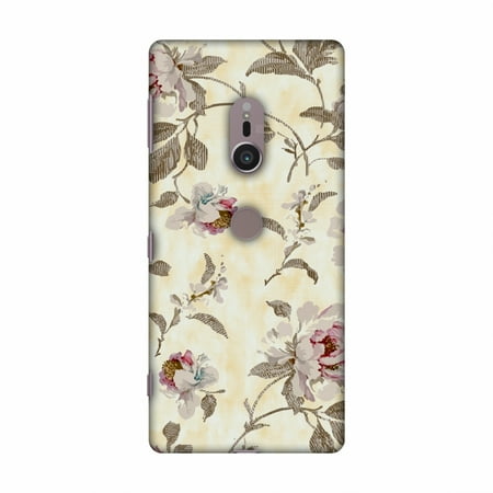 Honey Silver Snap (Sony Xperia XZ2 Case - Textured roses- Pale pink and honey, Hard Plastic Back Cover, Slim Profile Cute Printed Designer Snap on Case with Screen Cleaning)