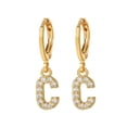 thumbnail image 1 of WILLBEST Aretes De Mujer De Acero Inoxidable Con 26 Iniciales, Aretes Con 26 Letras Del Alfabeto De La A A La Z, Aretes Dorados Con 26 Iniciales Del Alfabeto, Aretes Ligeros Para Mujeres Y Niñas., 1 of 4