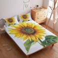 thumbnail image 2 of 2/3pcs Sunflower Fitted Sheet Set Children Adult Soft Cozy Bedding Set with Pillowcase,Queen (60"x80"), 2 of 5