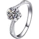 thumbnail image 1 of Anillo Brillante Zircon Angel Anillo Ajustable Abertura Europea y Anillo, 1 of 8