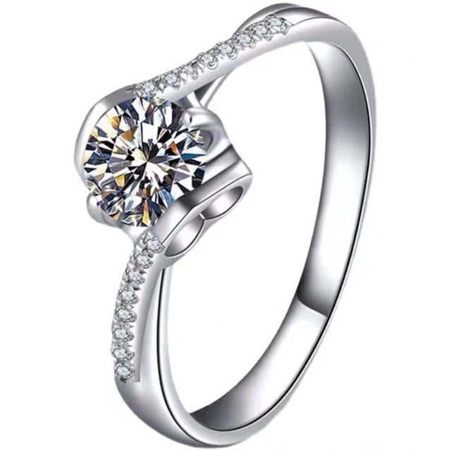Anillo Brillante Zircon Angel Anillo Ajustable Abertura Europea y Anillo