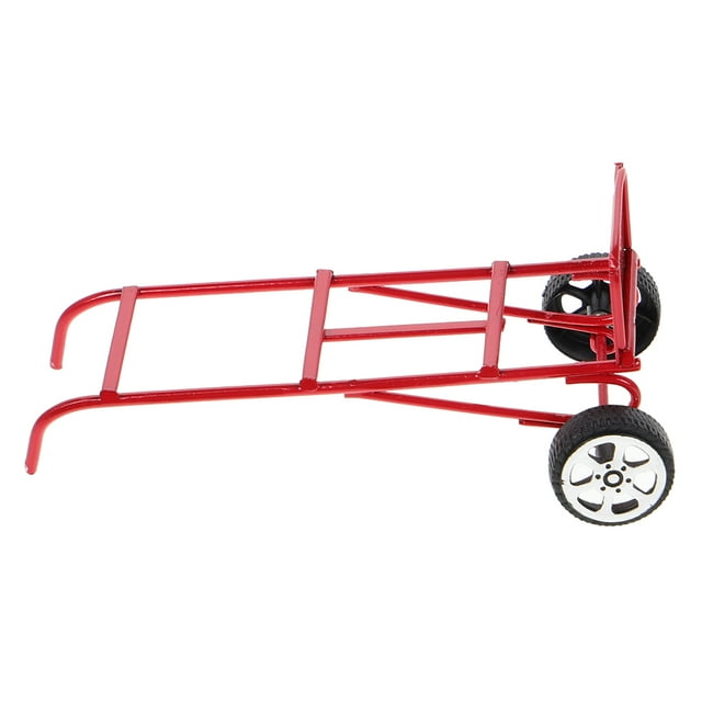 CHICHUMID Miniature Dolly Cart Red Metal Model Display Enhancement for Hobbyists and Collectors 1Set