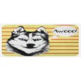 thumbnail image 1 of Alaskan Malamute Kitchen Mat, Portrait of Siberian Husky Hand Drawn Domestic Pet Dog Striped Backdrop, Plush Decorative Kitchen Mat with Non Slip Backing, 47" X 19", Multicolor, by Ambesonne, 1 of 1