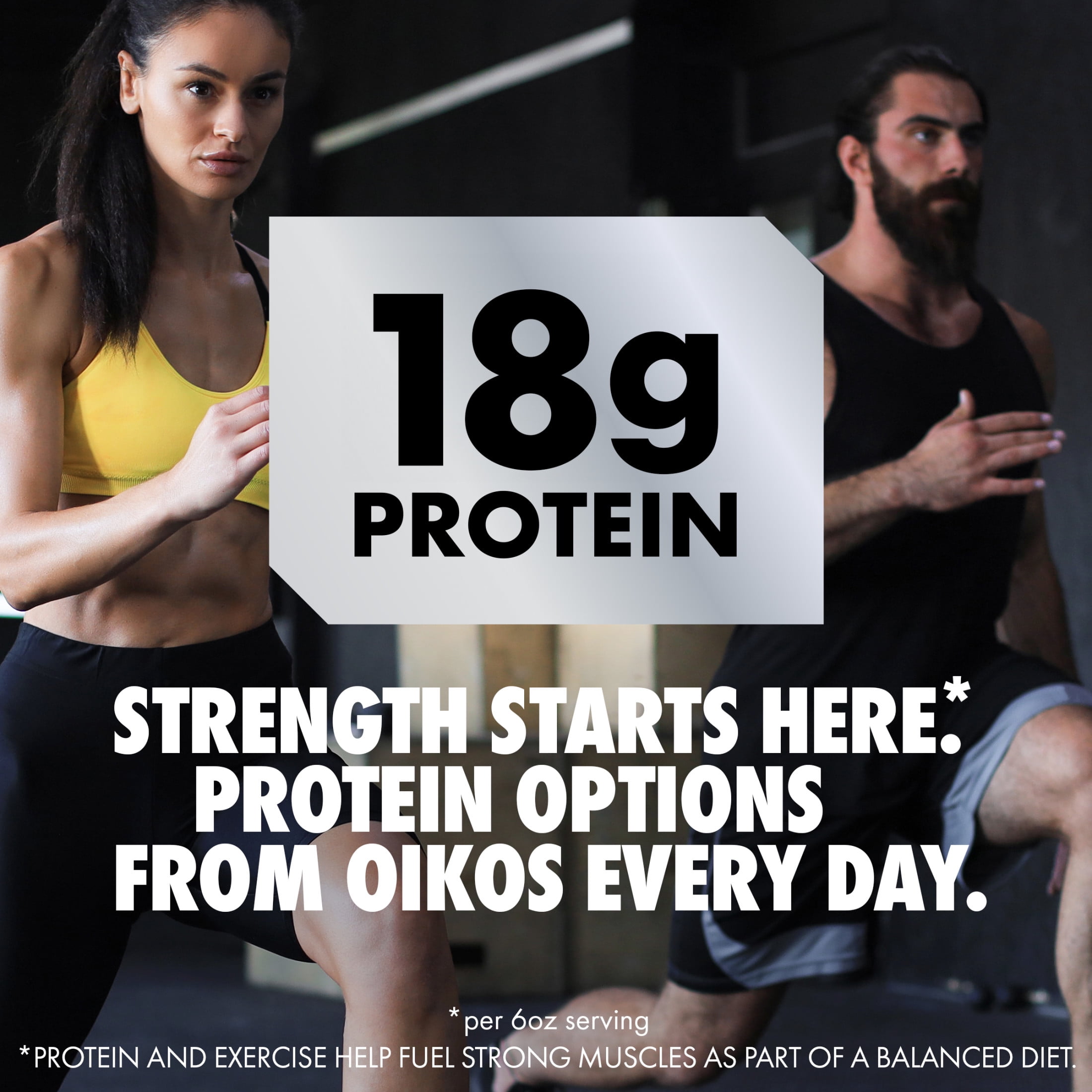 Oikos Triple Zero 18g Protein Plain Greek Yogurt, 100 Calories, 0g Added Sugar and 0 Artificial Sweeteners, Nonfat Yogurt, Great High Protein Snack, 32 oz Tub
