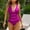 Hot Pink#06, variant on Women One Pieces Swimsuit Summer Plus Size Solid Color Slim Sexy Halters V Neck Mesh Sheer Swimwears Swimsuit with Padded Bra XL