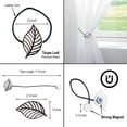 thumbnail image 3 of Evideco French Home Goods Curtain Holdbacks White Magnetic Curtain Tieback - Stylish Leaf Design in Resin - Convenient Accessory for Draperies, 3 of 6