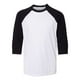 thumbnail image 1 of Camiseta de béisbol de manga 3/4 para jóvenes Bella + Canvas M Blanco/ Negro bella lienzo 3200Y, 1 of 1